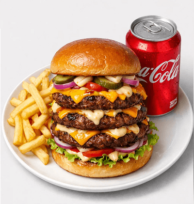 Triple-stack Burger 